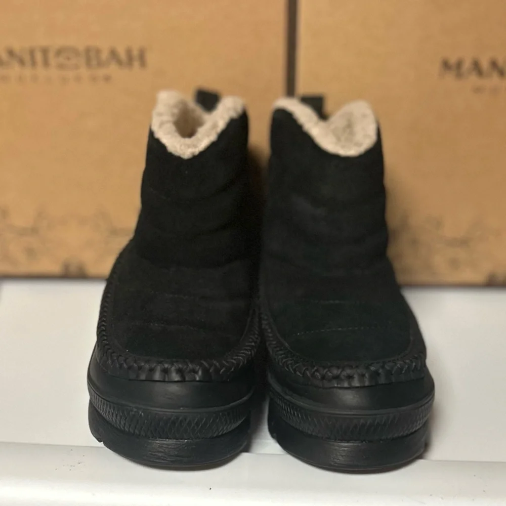 Manitobah Woman’s WP Pacific Insulated Black Pull On Puffer Boots  7, 7.5 or 8 - Picture 5 of 11